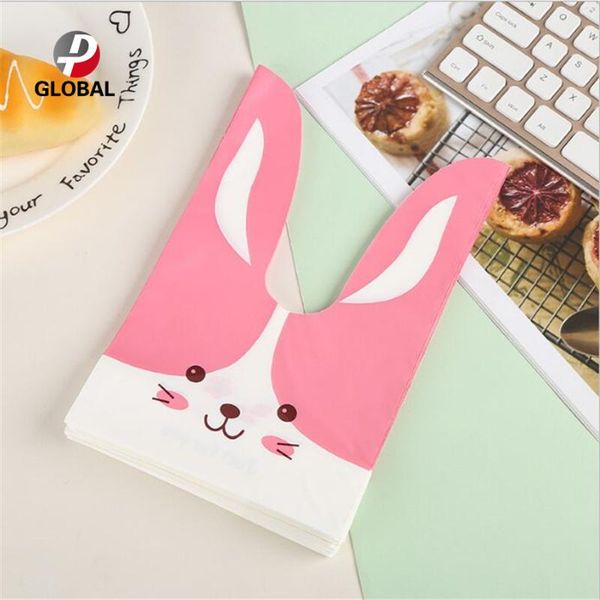 

d&p 50/100pcs 13.5*22 cm gift bag ear cookie bag for candy biscuits snack baking package wedding favors gifts