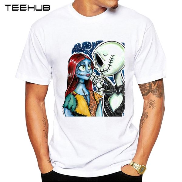 

teehub short sleeve nightmare before christmas fashion devils printed casual classic sport hooded sweatshirt hoodie t shirt