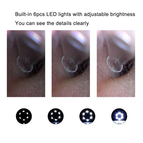 

wireless otoscope wifi endoscope camera 5.5mm hd 720p lens visual ear cleaning earpick with 6 adjustable led lights for ios android mac wind