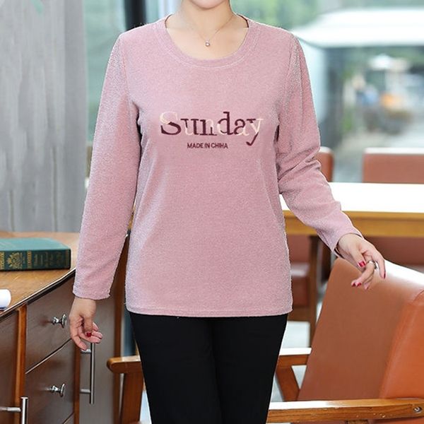 

rgfp6 2020 new autumn round neck bottoming women's long sleeve t-shirt t-shirt denim women's coat double-sided fleece 4wcfm, White