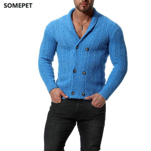 

solid new men casual sweater autumn winter warm men clothes, White;black