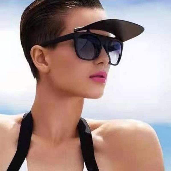 Mulheres superdimensionadas Sunglass Oversized Outdoor Street Proteger Shad Eyewear Moda Driving Sunglass Spring De Sol Mujer