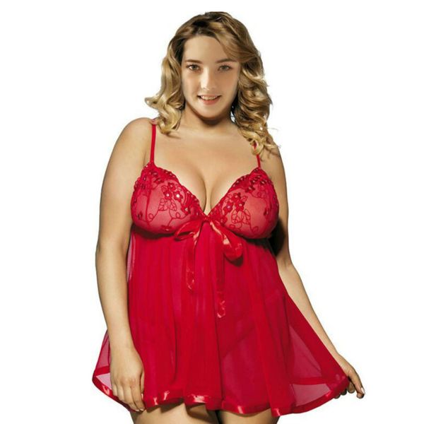 

lingerie pajama multicolored sequined lingerieplus size pajamas, Black;red