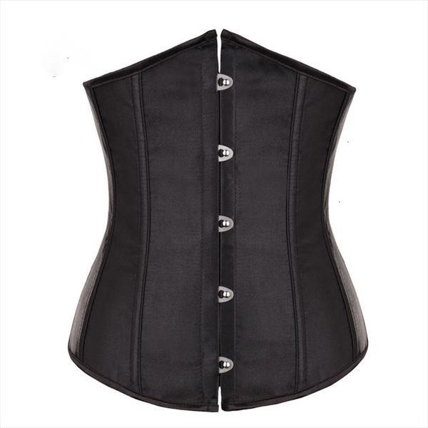 

metal busk clips wholesale underbust waist corset slimming waist cinchers lacing bondage satin corsets 28335, Black;white
