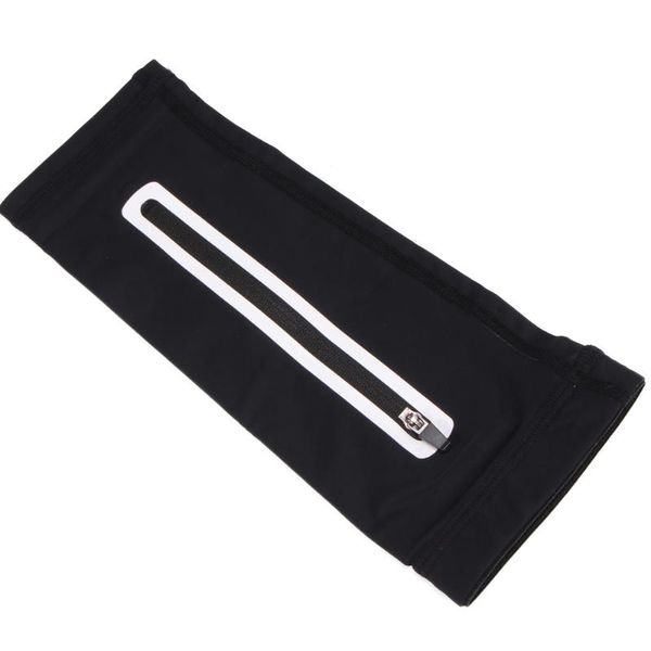 

elbow & knee pads cell phone bag armband outdoor running universal case hight elastic jogging cellphone arm band women men's sportswear, Black;gray