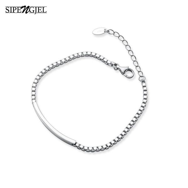 

charm bracelets sipengjel tiny trendy simple geometric lin bracelet shiny adjustable sliver color for women fashion jewelry, Golden;silver