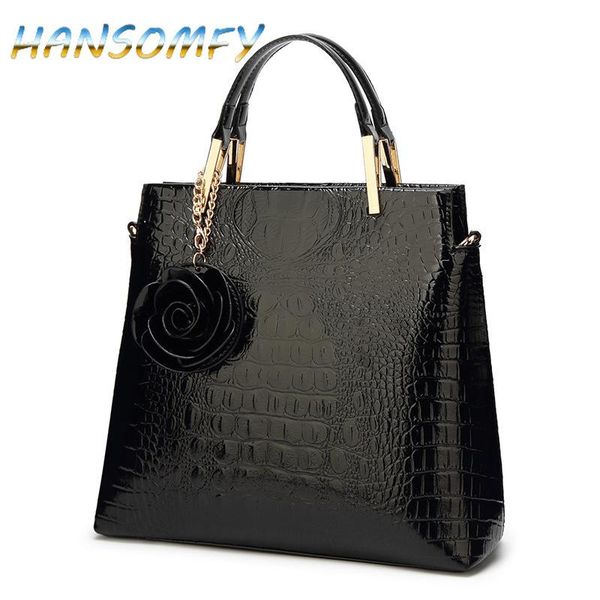 

crossbody bags for women 2020 women handbag crocodile patent leather shopper tote shoulder bag women's bag bolsa feminina mx-63