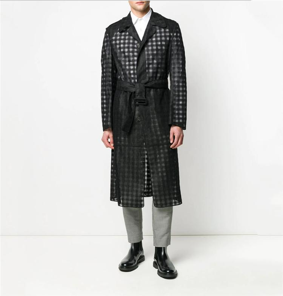 

s-6xlnew trendsetter loose trench coat long sleeve personalized hair stylist sunblock spring/summer trend coat fake two 1, Tan;black