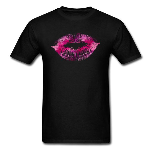 

pink kiss watercolor lips 2018 valentine's gift t shirt custom boyfriend's short sleeve tee shirt xxxl sport hooded sweatshirt ho