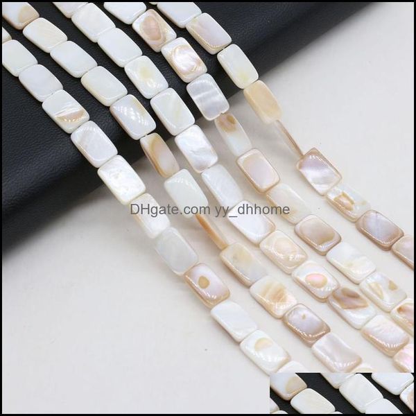

other loose beads jewelry natural freshwater rec white mother of pearl shell spacer for necklace bracelet making gifts size 8x12mm drop deli