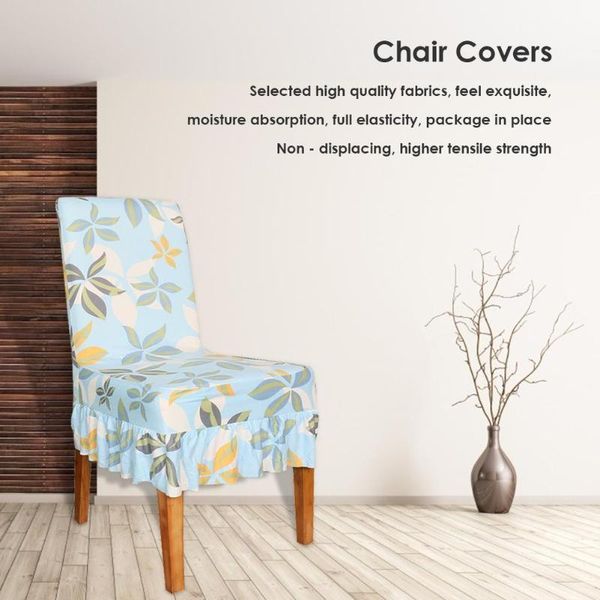 

thin moisture absorption chair cover flower ruffled hem stretch elastic breathable seat case l home textile supplies1