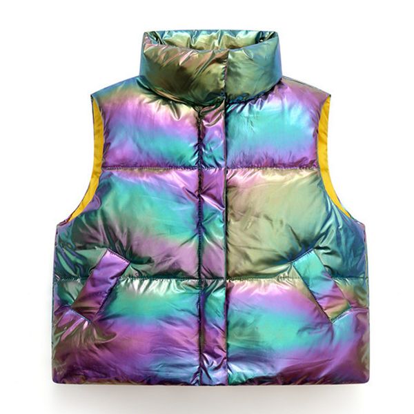 

children vest for girls down hooded child waistcoat winter autumn warm sleeveless jacket for age 4-8 years old toddler boy coat 201106, Camo