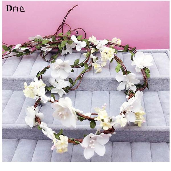 

women wedding flower wreath crown bridal hair headdress decoration flower crowns hair accessories adjustable party qylxti
