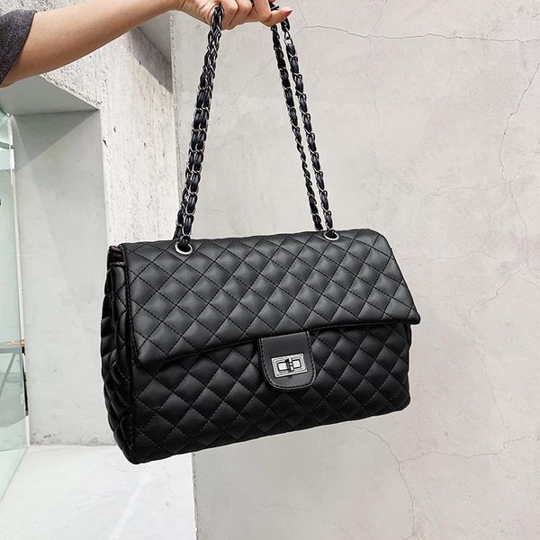 

diamond lattice shoulder bag for women classic luxurious handbags designer lady's vintage bags large capacity female package