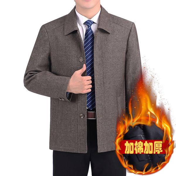 

2020 men's middle-aged jackets 40-year-old jacket 50-year-old 5xl spring and autumn clothes big size dsni, Black;brown