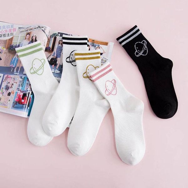 

autumn funny socks women cotton cartoon cute socks long letter harajuku art thick white winter cool glitter striped1, Black;white
