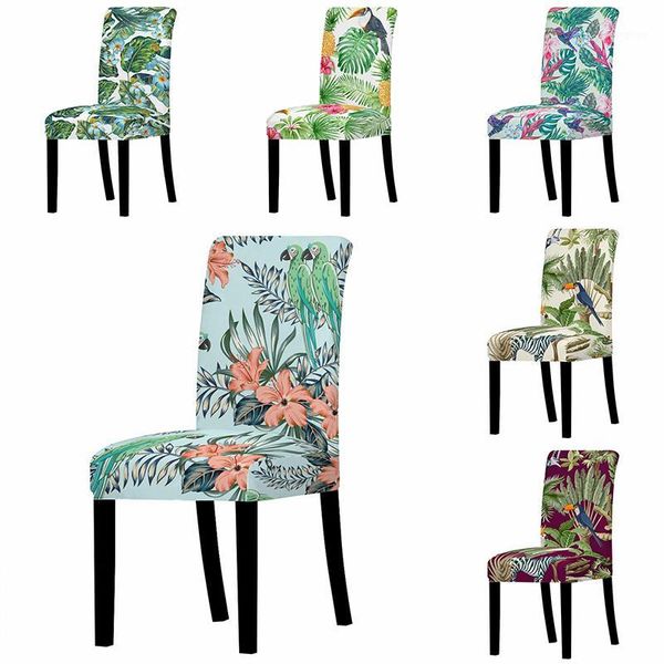 

chair cover plants modern removable stretch chair slipcover home decoration anti-dirty seat protective covers1