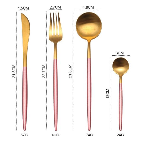 

gold cutlery set forks knives spoons 18 10 stainless steel dinner dinnerware set fork spoon knife chopsticks set dropshipping h jllamn