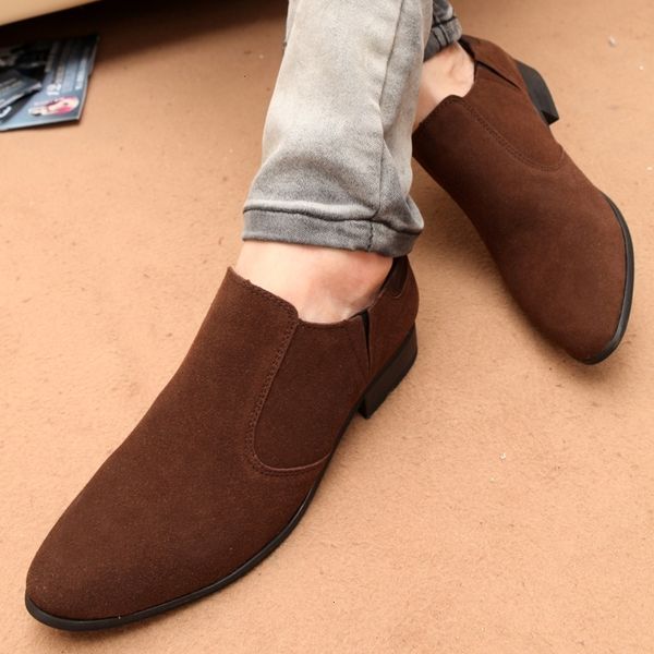 

new factory sale qwedf british style men shoes breathable men dress shoes slip on black brown working formal shoesmen's fashion sy-25