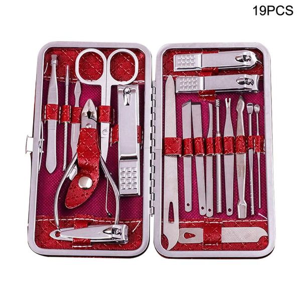 

nail art kits 19pcs pedicure professional sharp household cuticle nipper clippers cutter manicure set stainless steel grooming care tools