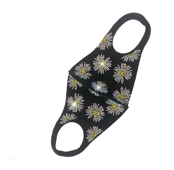 

diamond mask rhinestone reusable bling sparkle crystal cloth face cover for teenager nightclub party personality wear
