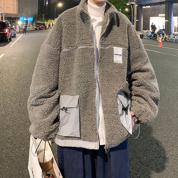 

2021 new masculino-acolchoado outono-inverno novo estilo mais veludo reflexivo algodo-acolchoado casuais juventude y5sg 2ruv, Black