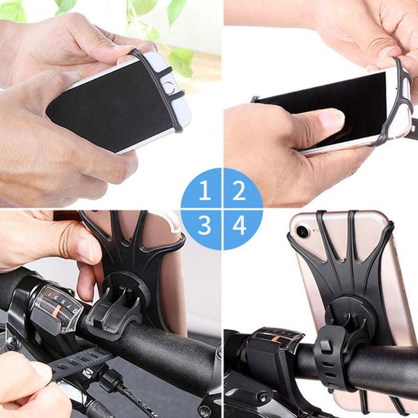 

bicycle phone holder for iphone 11 samsung xiaomi 9 universal motorcycle mobile phone holder bike handlebar stand bracket wmtitm qpseller