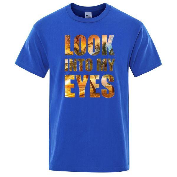 

hip hop look into my eyes letter printed summer short sleeve basic male casual camisetas hombre hooded sweatshirt hoodie men t shirt