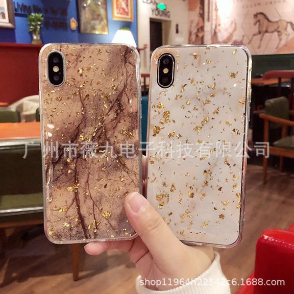 

for flash powder xsmax gutta percha gold suitable foil marbling mobile phone case 11pro