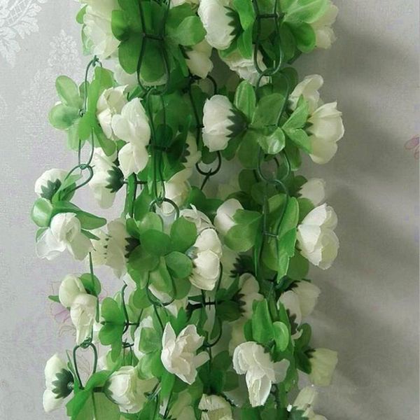 

artificial flower leaves rattan vines home hanging garland wreath home garden party decoration decor birthday