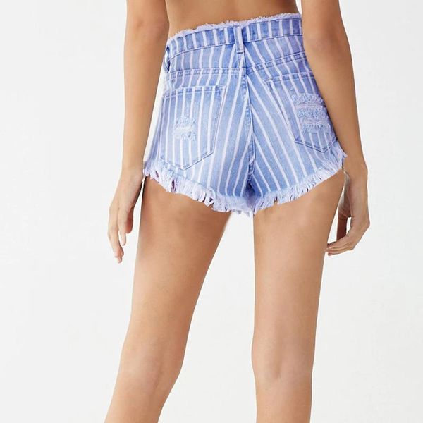 

weigou women casual shorts summer high waist ripped hole denim woman clubwear shorts skinny slim denim1, White;black