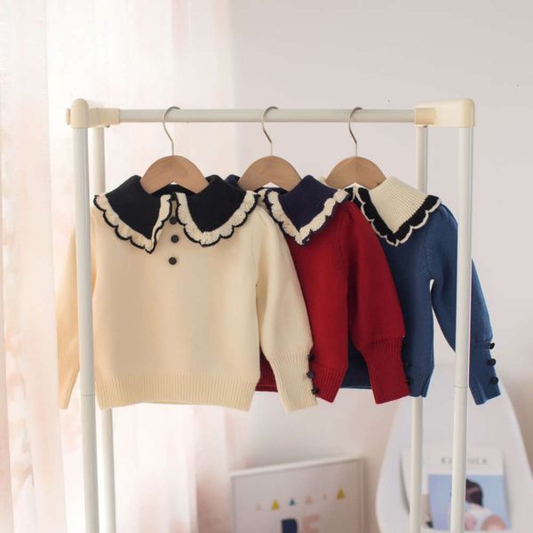 

winter children's girl's 2020 mmtkids sweater lapel solid lady plush thickened y434 9gnx, Blue