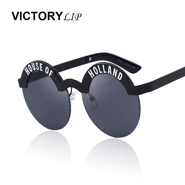 

sunglasses victorylip fashion brand designer hippie round mirror 2021 holland women men female sunshades lady uv400 sun glasses, White;black