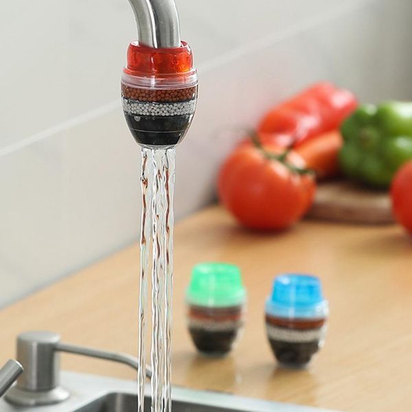 

five-layer filter maifan stone faucet household tap water filter kitchen universal water purifier splash head