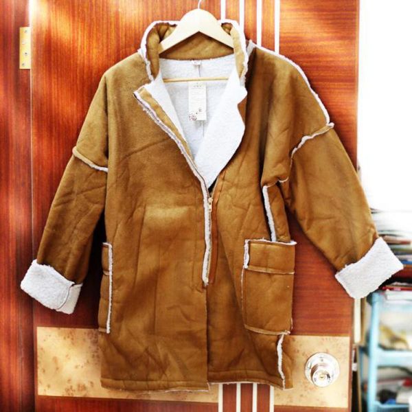 

women's jackets coat spring and autumn fashion deer suede coats jacket women korean version of the casual clearance processing post, Black;brown
