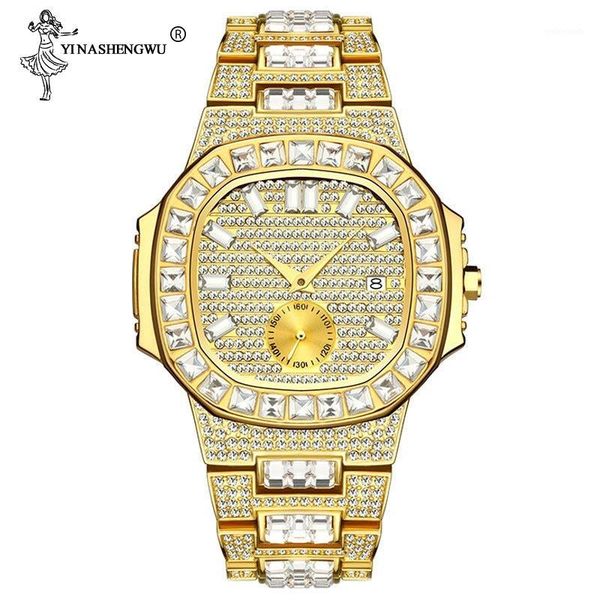 

new two tone gold watch nautilus 7014 designer men's wristwatches quartz movt fashion casual luxury jewelry1, Slivery;brown