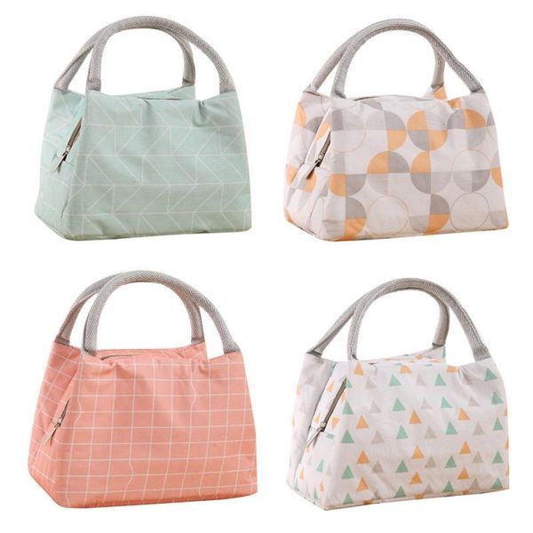 

new fashion trend portable insulated thermal cooler bento lunch box tote picnic storage bag pouch lunch bags