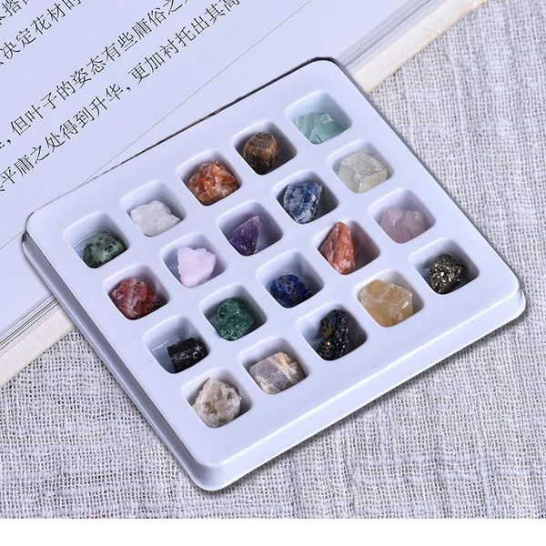 

20 pieces of irregular tumbling mini mineral stone collection art ornament decoration set gift and crystal mineral natur jlljlu, Black