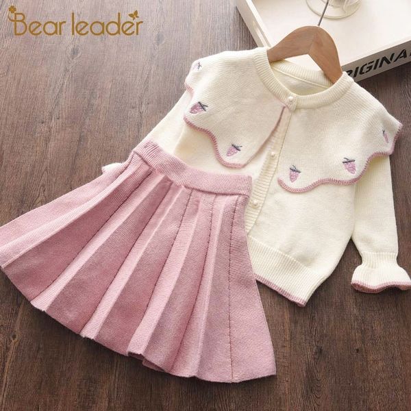

bear leader newborn girls warm dress cute autumn winter new baby knitted clothes infant toddler shirts for girl dresses 201202, Red;yellow