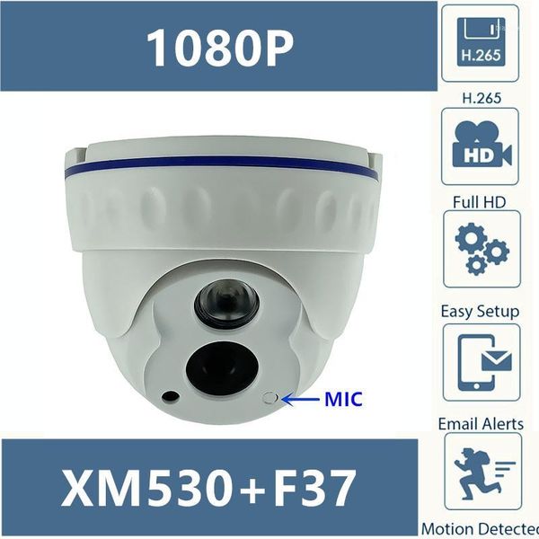 

built-in mic ip dome camera clear audio 2mp 1080p h.265 xm530+f37 with irc 42mil infrared led onvif with radiator cms xmeye1