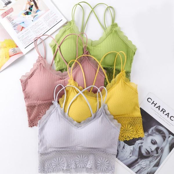 

fashion girls bra cotton women lace beauty back sports bra gym fitness seamless push up padded female underwear new1, Red;black