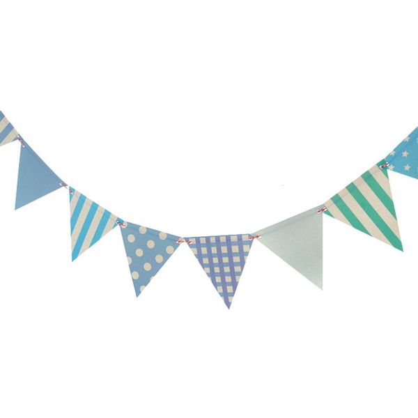 

12pcs set blue theme paper board овсянка флаги баннер для baby shower birthday party украшение детская комната вымпел garland sqctcp