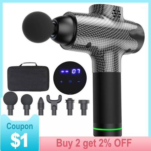 

electric massagers massage gun for pain relief with 6 heads 20 speed high-intensity vibration rechargeable portable body muscle gun1