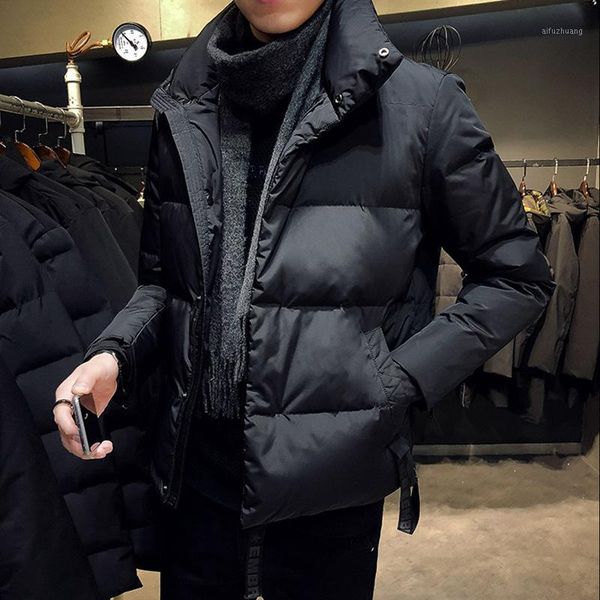 

trench coat men full length windbreaker street cotton coats jacket warm hombre invierno1, Black