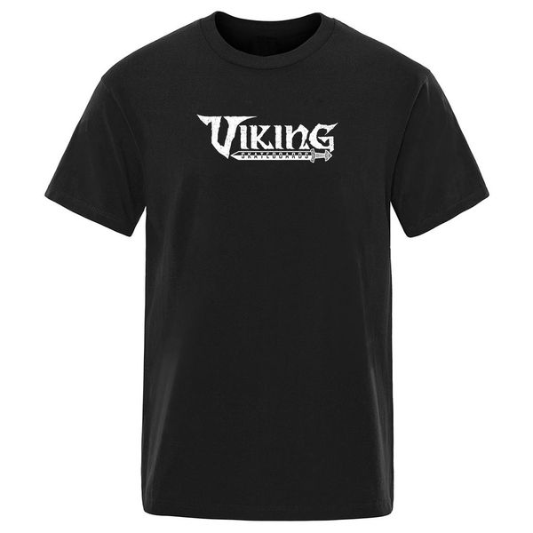 

sport 2020 solid color man cikings vintage printed tee shirt funny 100% cotton crew neck t-shirts men cool fashion summer clothing