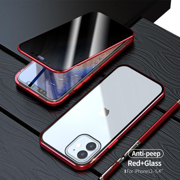 

double sided metal magnetic protection privacy case for iphone 12 series phones case for iphone 11 pro max privacy h jllqxp