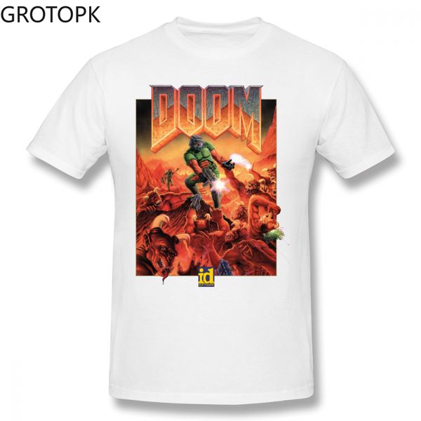 

doom harajuku streetwear short sleeve short sleeves male classic printed summer style gothic sport hooded sweatshirt hoodie men t shirt