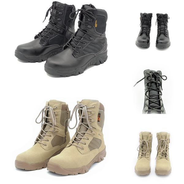 

2020 men cowhide suede delta tactical military boot outdoor high-desert combat boots mens shoes size 39-46, Black