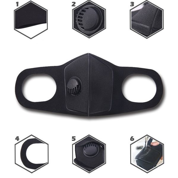 

dustproof reusable face with breathing valve masks washable fashion cotton cycling mask for men and women dhl