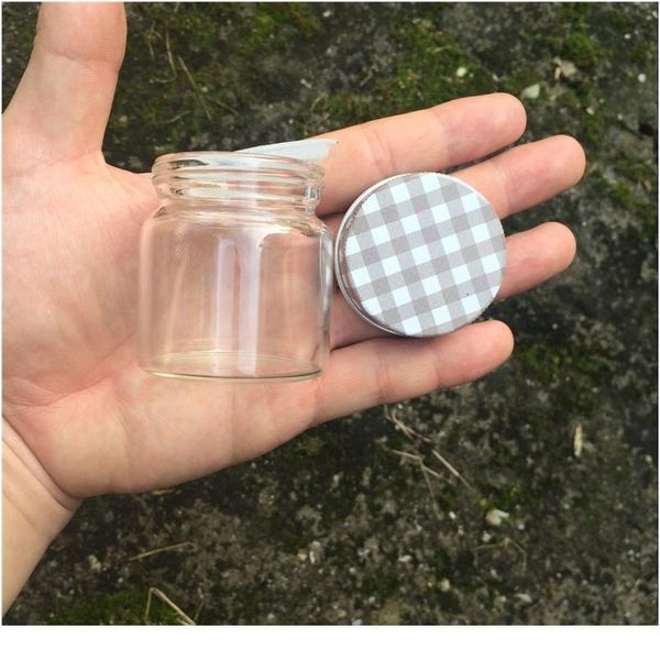 

47*50*34mm 50ml glass bottles screw cap sile ser sealing up empty jars glass sealed bottles capsule liquid bottl bbyrea